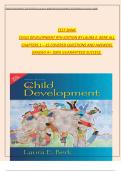 Child Development – 9th Edition (Laura E. Berk) | Complete Test Bank (Chapters 1–15) | Questions and Answers – A+ Graded and Verified