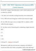 AAPC - CRC TEST 3 Questions with Answers &lpar;100&percnt;  Correct Answers&rpar; 