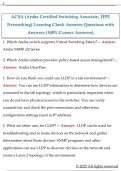 ACSA &lpar;Aruba Certified Switching Associate&comma; HPE  Networking&rpar; Learning Check Answers Questions with  Answers &lpar;100&percnt; Correct Answers&rpar;
