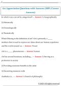 Art Appreciation Questions with Answers &lpar;100&percnt; Correct  Answers&rpar;