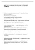 CJE PHARMACOLOGY REVIEW 2025 RATED 100&percnt; CORRECT&period;