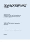 &lbrack;APEA 3P 2025&sol;2026 Latest Exam Questions with Verified Detailed Answers PDF&rsqb; Complete Solution to Achieve A&plus; &vert; High-Yield Exam Prep Material