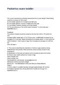 Pediatrics Exam &ndash; Toddler Questions and Answers &vert; Verified Study Guide &vert; Pediatric Nursing Exam Prep PDF