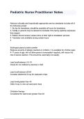 &lpar;2025 Updated&rpar; Pediatric Nurse Practitioner &lpar;PNP&rpar; Notes &ndash; Verified Questions & Correct Answers &vert; Complete Exam Prep &lpar;Graded A&plus;&rpar;