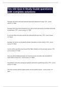 Tim 102 Quiz 6 Study Guide questions with complete solutions