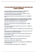 PA STATE INSPECTION CATEGORIES TEST QUESTIONS AND CORRECT ANSWERS&excl;&excl;