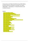 Test Bank for Community and Public Health Nursing 10th Edition by Cherie Rector and Mary Jo Stanley All Chapters 1&ndash;30