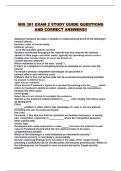 MIS 301 EXAM 2 STUDY GUIDE QUESTIONS AND CORRECT ANSWERS&excl;&excl;