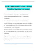 AAMI Comprehensive Review &ndash; Science Exam 2026 Questions and Answers