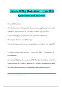 Indiana QMA Medications Exam 2026 Questions and Answers