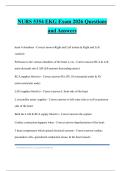 NURS 5354 EKG Exam 2026 Questions and Answers
