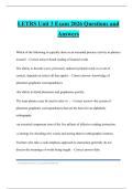 LETRS Unit 3 Exam 2026 Questions and Answers