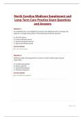 North Carolina Medicare Supplement and Long-Term Care Practice Exam Questions and Answers