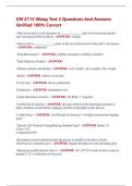 CM 2113 Wang Test 2 Questions And Answers  Verified 100&percnt; Correct 