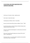 CIS 405 FINAL 2025 EXAM QUESTIONS WITH COMPLETE SOLUTIONS&period;