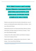 WGU D664 Learners and Learning Science Objective Assessment EXAM &lpar;2025&sol;2026&rpar; QUESTIONS AND &lpar;elaborated&rpar; ANSWERS WITH COMPLETE SOLUTIONS