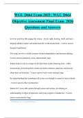 WGU D664 Exam 2025 &vert; WGU D664 Objective Assessment Final Exam 2026 Questions and Answers