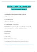 HAZMAT Tech&period; Ch&period; 7 Exam 2026 Questions and Answers