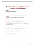 Certified Radiology Administrator Exam Prep Questions and Answers&period;