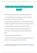 NASM CPT 7 Exam 2026 Questions and Answers