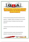 Maryland Real Estate License Exam &vert; 100 Q&A &vert; Contracts&comma; Finance&comma; Agency&comma; Ethics &vert; 2025
