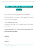 NASM CPT EXAM 2026 Questions and Answers