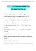 RCFE Administrator Exam 2026 Questions and Answers