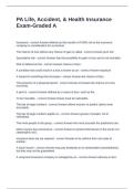 PA Life&comma; Accident&comma; & Health Insurance Exam-Graded A