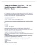 Texas State Exam Simulator - Life and Health Insurance &lpar;200 Questions