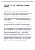 Virginia Life and Health Exam Review-Graded A