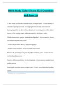 D184 Study Guide Exam 2026 Questions and Answers