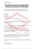 NCLEX Psychosocial Integrity Exam Questions and Answers 2025-2026