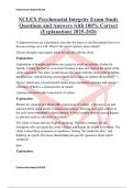 NCLEX Psychosocial Integrity Exam Study Questions and Answers with 100&percnt; Correct &lpar;Explanation&rpar; 2025-2026