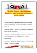 PSYC 302 &ndash; Psychology of Learning &vert; Exam 2 &lpar;100&plus; Questions&rpar; &vert; Instrumental Conditioning&comma; Reinforcement Schedules&comma; Rescorla-Wagner Model &vert; Stanford University