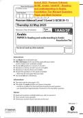 Actual 2025 Pearson Edexcel GCSE Arabic 1AA0&sol;3F &colon; Reading and understanding in Arabic Foundation Tier Merged Question Paper and Mark Scheme