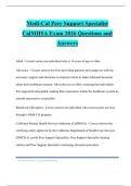 Medi-Cal Peer Support Specialist CalMHSA Exam 2026 Questions and Answers
