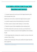 CALMHSA PEER CERT Exam 2026 Questions and Answers