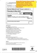 Actual 2025 Pearson Edexcel GCSE 1AA0&sol;3H Arabic &colon; Reading and understanding in Arabic Higher Tier Merged Question Paper and Mark Scheme