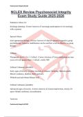 NCLEX Review Psychosocial Integrity Exam Study Guide 2025-2026