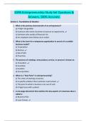 EOPA Entrepreneurship Study Set Questions &  Answers&comma; 100&percnt; Accurate&period; 