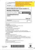 Actual 2025 Pearson Edexcel GCSE Combined Science 1SC0&sol;1CH PAPER 2 Merged Question Paper and Mark Scheme