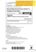 Actual 2025 Pearson Edexcel GCSE In Spanish 1SP0&sol; 3F&colon; Reading and understanding in Spanish Merged Question Paper and Mark Scheme