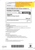 Actual 2025 Pearson Edexcel GCSE In Spanish 1SP0&sol;4H Writing is Spanish Merged Question Paper and Mark Scheme