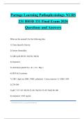 Portage Learning Pathophysiology NURS 231 BIOD 331 Final Exam