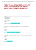 TEEX TCOLE STUDY SET COMPLETE QUESTION FREQUENTLY TESTED WITH 100&percnt; CORRECT ANSWERS
