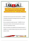 Real Estate License Exam &vert; 120 State-Specific Questions with Verified Answers &vert; Rhode Island Law&comma; Licensing&comma; Ethics&comma; Disclosure