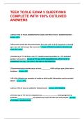 TEEX TCOLE EXAM 3 QUESTIONS COMPLETE WITH 100&percnt; OUTLINED ANSWERS