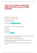 TEEX TCOLE EXAM 2 QUESTIONS COMPLETE WITH 100&percnt; OUTLINED ANSWERS