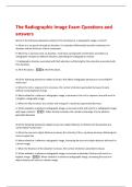 The Radiographic Image Exam Questions and  answers