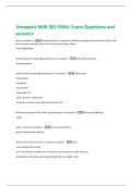 Urosepsis NUR 265 FINAL Exam Questions and  answers  what is urosepsis&quest; - condition where a urinary tract infection spreads from the urinary tract to the  blood stream causing a systemic infection & mult organ failure   &ast;LIFE THREATING&ast;  what would be an 